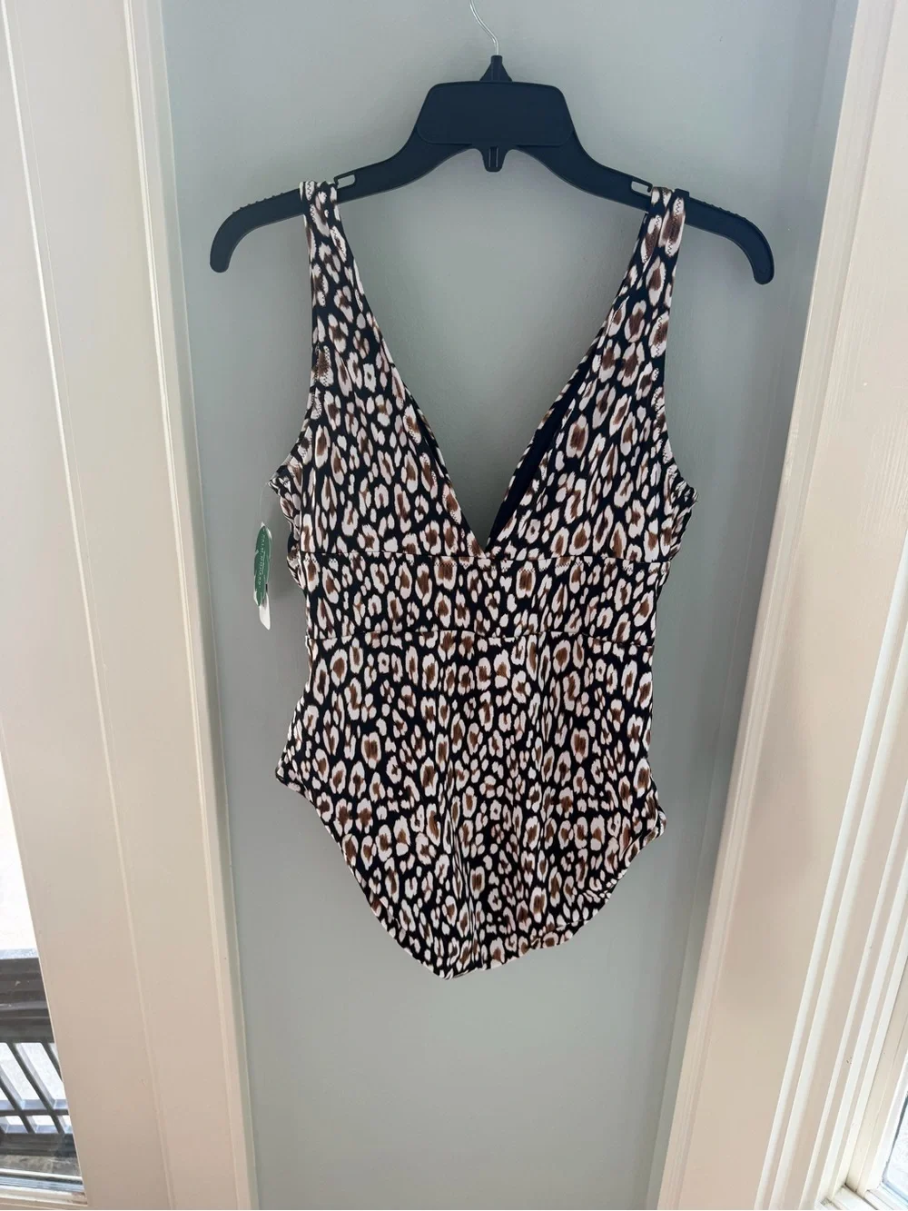 Tommy Bahama Palm Modern Safari Cat V-Neck One-Piece Swimsuit